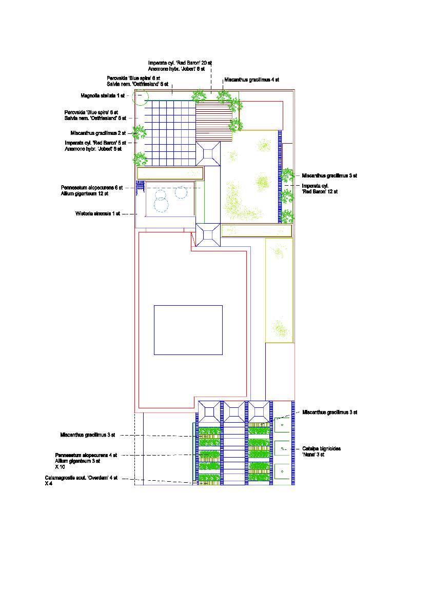 2D ontwerp van stadstuin in Brugge. Tuinontwerp, tuinplan, brugge, stadstuin