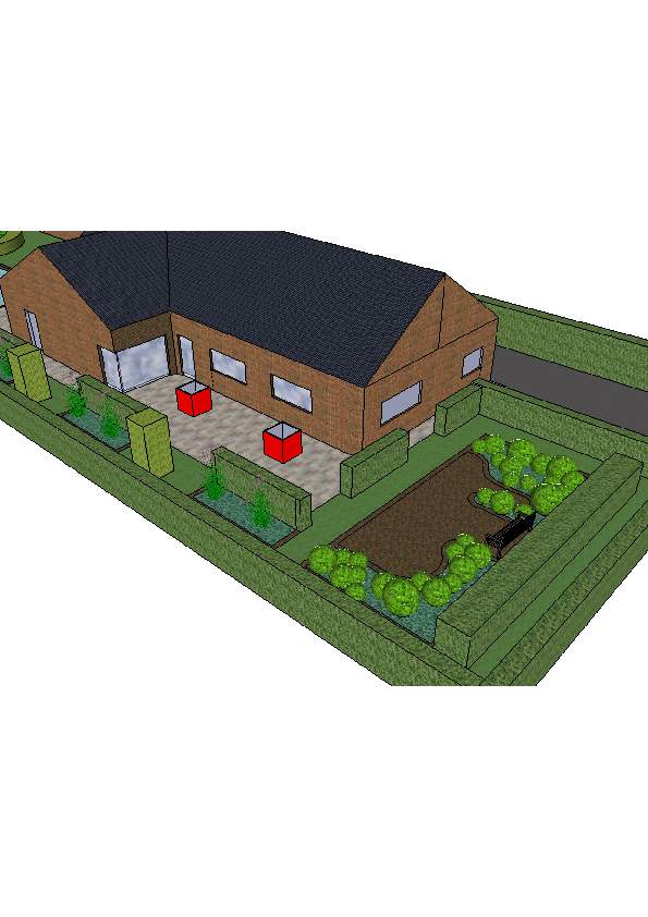 voortuin van een gezinstuin